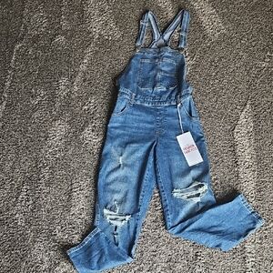 Celebrity Pink Denim Boyfriend Overalls